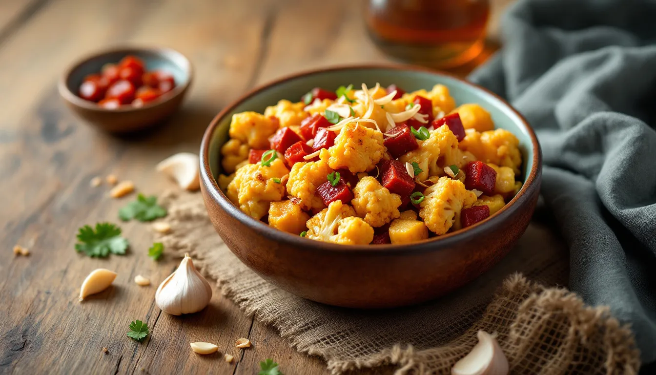 Sauté de chou-fleur au tofu fermenté : une expérience de saveurs exotiques à essayer !
