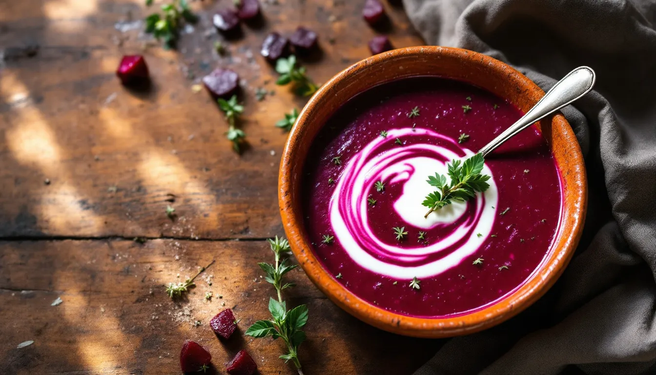 Soupe de betterave rôtie : une recette délicieuse et saine à tester aujourd’hui !