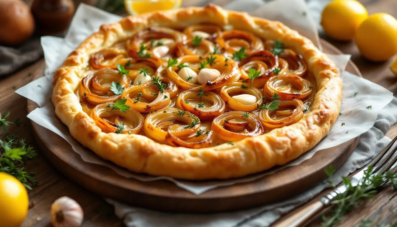 Tarte oignon-ricotta express : le secret d’un dîner réussi et rapide