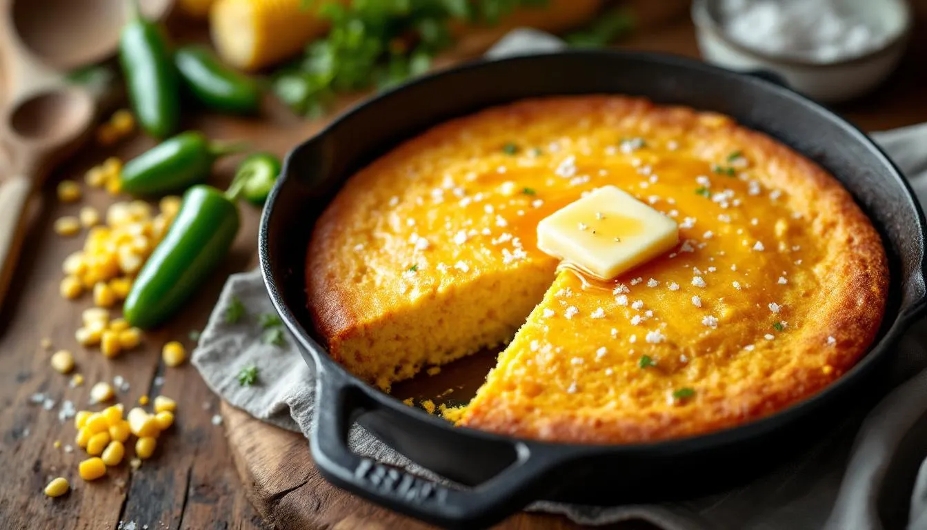 Cornbread revisité : cheddar et jalapeños pour un goût intense à tester vite