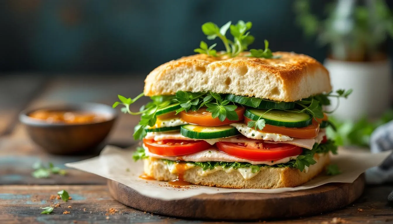 Marinated feta turkey sandwich : donnez du pep’s à vos déjeuners rapides