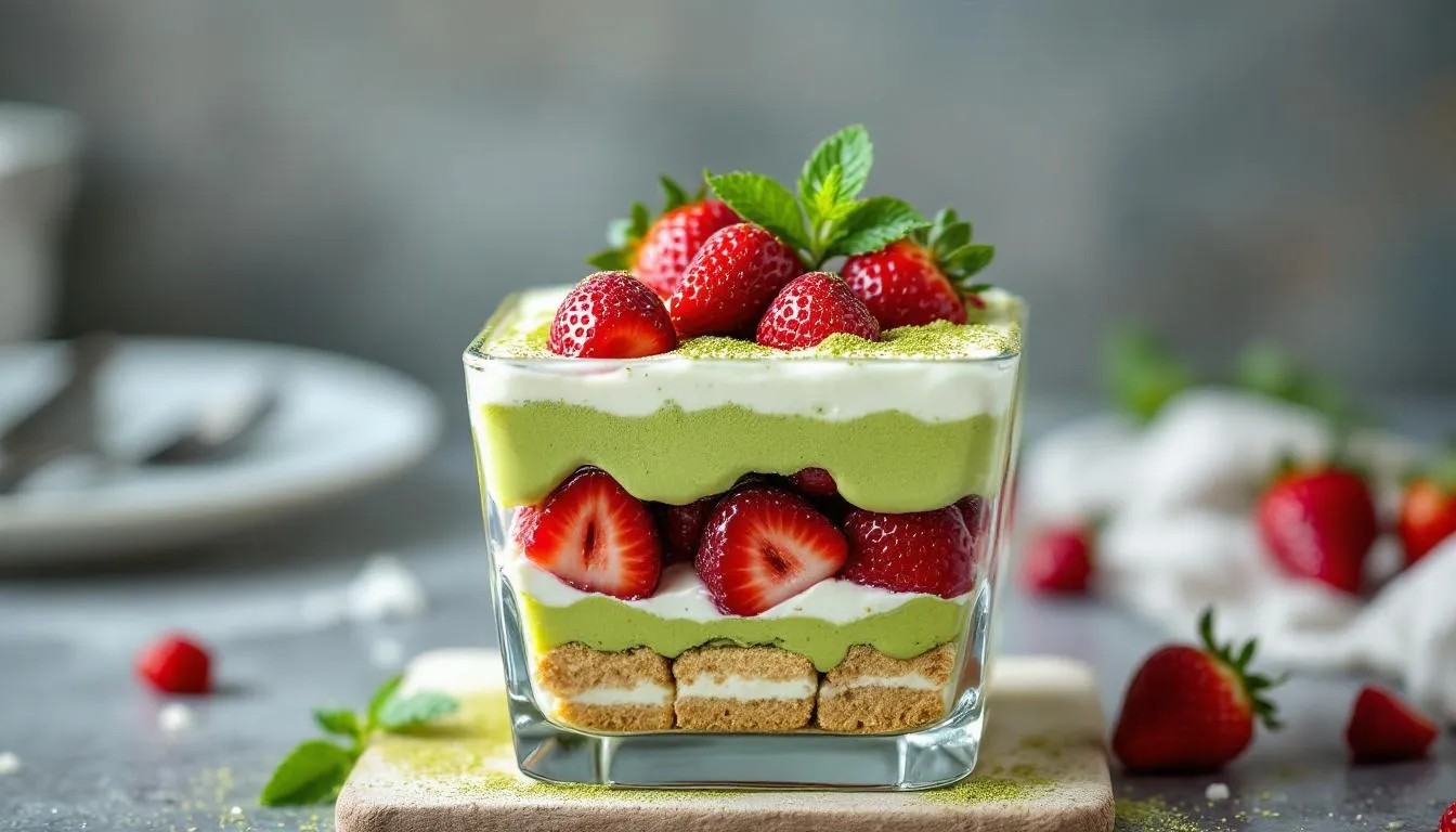Tiramisu fraise-matcha : une fraîcheur estivale qui surprendra vos papilles