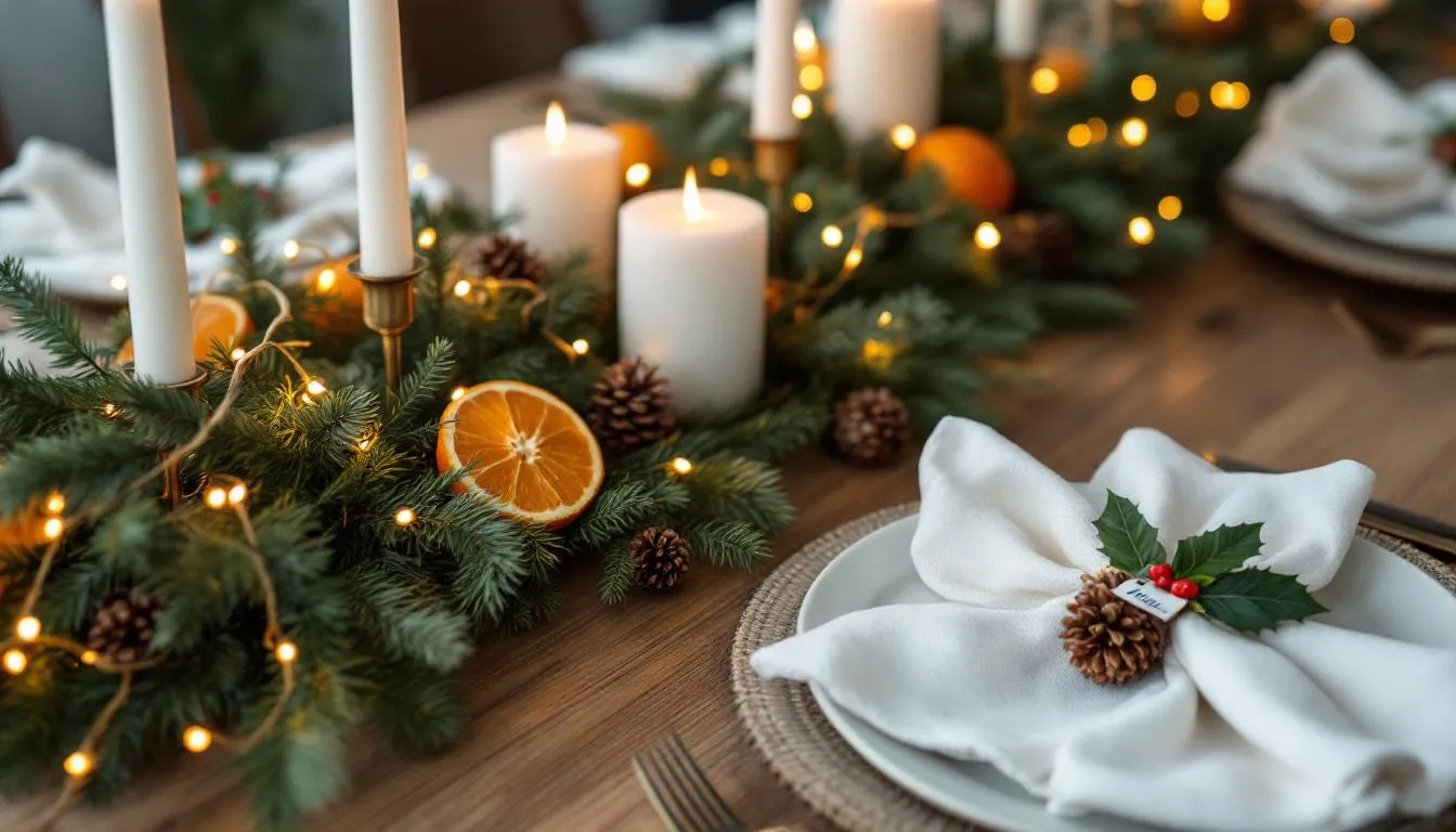 idées déco pour une table de Noël à petit prix